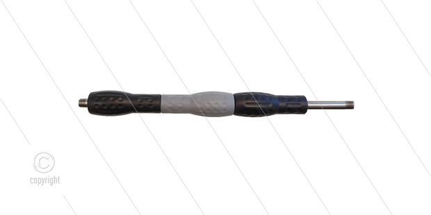 Iso88 lans - L=600mm - recht - RVS - draaibare isolatie L=300mm - zwart/grijs/zwart - max 80&deg;C - 400 Bar - 2 x 1/4&quot; bu