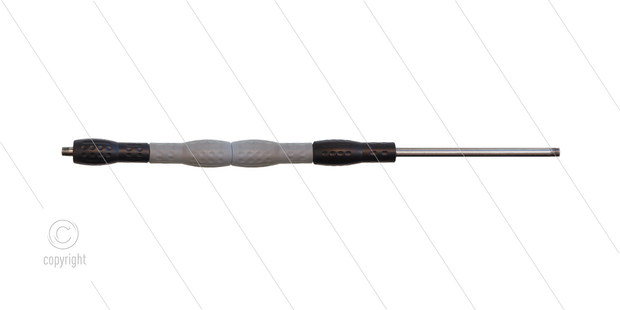 Iso88 lans - L=700mm - recht - RVS - draaibare isolatie L=400mm - zwart/grijs/zwart - max 80&deg;C - 400 Bar - 2 x 1/4&quot; bu