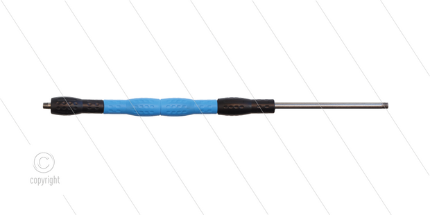 Iso88 lans - L=1000mm - recht - RVS - draaibare isolatie L=400mm - zwart/blauw/zwart - max 80&deg;C - 400 Bar - 2 x 1/4&quot; bu
