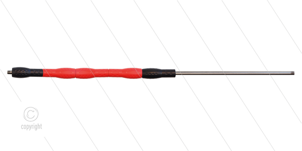Iso88 lans - L=1200mm - recht - RVS - draaibare isolatie L=500mm - zwart/rood/zwart - max 80&deg;C - 400 Bar - 2 x 1/4&quot; bu