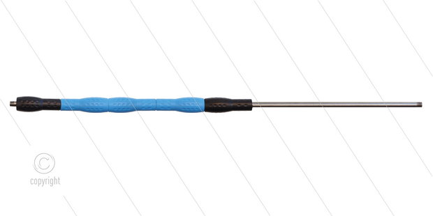 Iso88 lans - L=2000mm - recht - RVS - draaibare isolatie L=500mm - zwart/blauw/zwart - max 80&deg;C - 400 Bar - 2 x 1/4&quot; bu