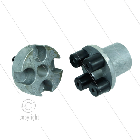 ZG07151 - Flex koppeling: E-motor: B3/B14 - IEC 71 - as &Oslash;24x14mm - pompserie: 51