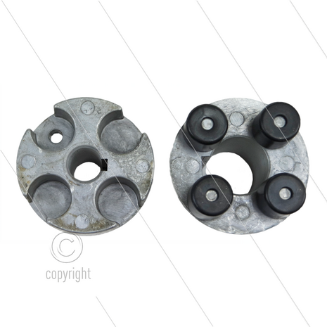 ZG07151 - Flex koppeling: E-motor: B3/B14 - IEC 71 - as &Oslash;24x14mm - pompserie: 51