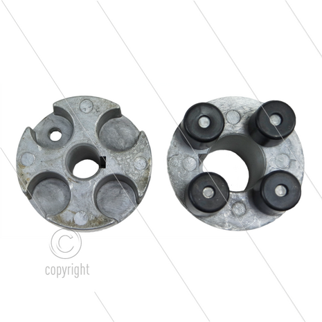 ZG080 - Flex koppeling - E-motor: B3/B14 - IEC 80 - as &Oslash;24x19mm - pompserie: 44 - 50 - 58(E2) - 60(VHT) - 63(VHT)