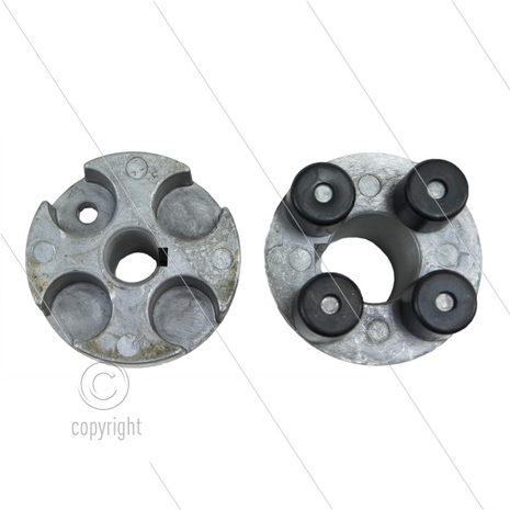 ZG08051 - Flex koppeling - E-motor B3/B14 - IEC 80 - as &Oslash;24x19mm - pompserie: 51