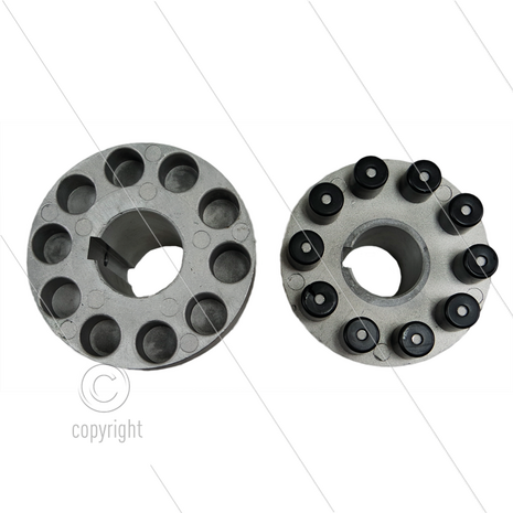 ZG091 - Flex koppeling - E-motor: B3/B14 - IEC 100/112 - as &Oslash;24x28mm - pompserie: 50