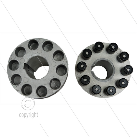 ZG202 - Flex koppeling - E-motor: B3/B14 - IEC 132 - as &Oslash;24x38mm - pompserie: 47(VHT) - 59(E3) - 66(VHT-SS)