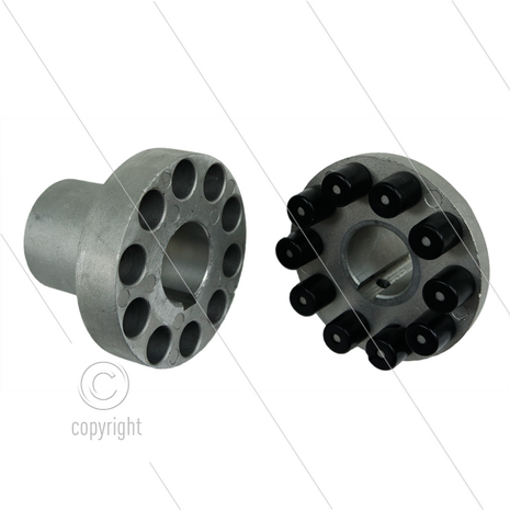 ZG202 - Flex koppeling - E-motor: B3/B14 - IEC 132 - as &Oslash;24x38mm - pompserie: 47(VHT) - 59(E3) - 66(VHT-SS)