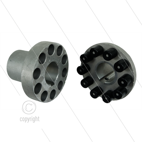 ZG104 - Flex koppeling - E-motor: B3/B14 - IEC 132 - as &Oslash;35x38mm - pompserie: 69(VHT)