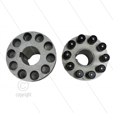 ZG104 - Flex koppeling - E-motor: B3/B14 - IEC 132 - as &Oslash;35x38mm - pompserie: 69(VHT)