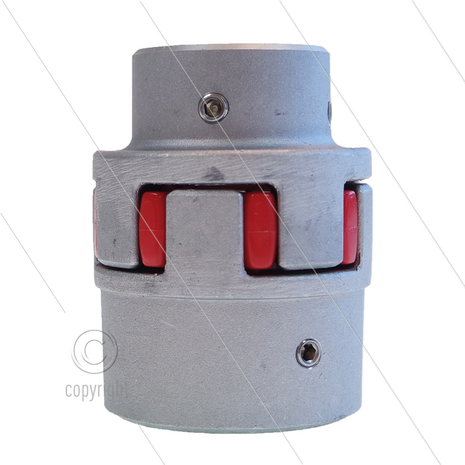 Cat - Flexkoppeling - as &Oslash;20x28mm - Afmeting &Oslash;55x74mm - tbv pompserie: 5CP, 300-357, 323, 390 - E-motor: IEC 100/112 - B3/B14