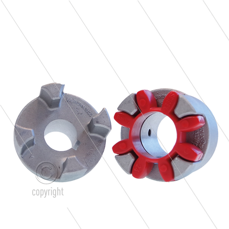 Cat - Flexkoppeling - as &Oslash;20x28mm - Afmeting &Oslash;55x74mm - tbv pompserie: 5CP, 300-357, 323, 390 - E-motor: IEC 100/112 - B3/B14