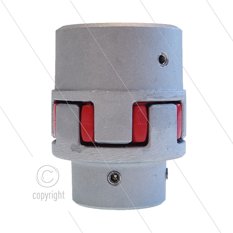 Cat - Flexkoppeling - as &Oslash;20x28mm - Afmeting &Oslash;55x74mm - tbv pompserie: 5CP, 300-357, 323, 390 - E-motor: IEC 100/112 - B3/B14