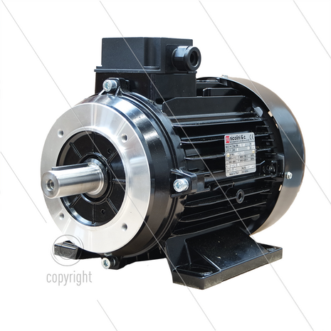 E-motor 5.5 kW - 230/400V - &Oslash;28mm uitwendige as - B3/B14 (flens 110x130x160) - IEC 112 - flensen ZF044/ZF091/ZF151