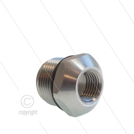 Aansluitdeel met O-ring nozzlebeschermer ST72 schuimlans - in 1/4&quot; bi x uit M22x1,5 bu