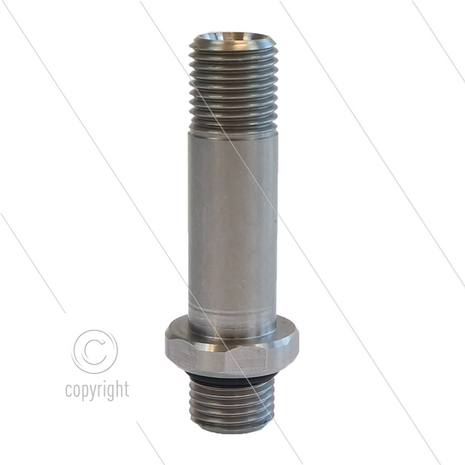 Aansluitdeel met O-ring voor RP72 lans - 2 x 1/4&quot; bu - RVS