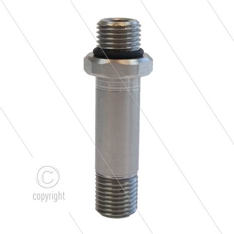 Aansluitdeel met O-ring voor RP72 lans - 2 x 1/4&quot; bu - RVS