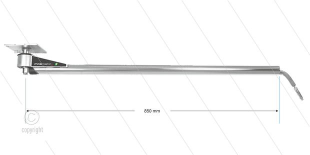 Mosmatic DKP - Zwenkarm plafond - L=850 mm - aansluiting in: 1/4&quot; bi x uit: 1/4&quot; bu