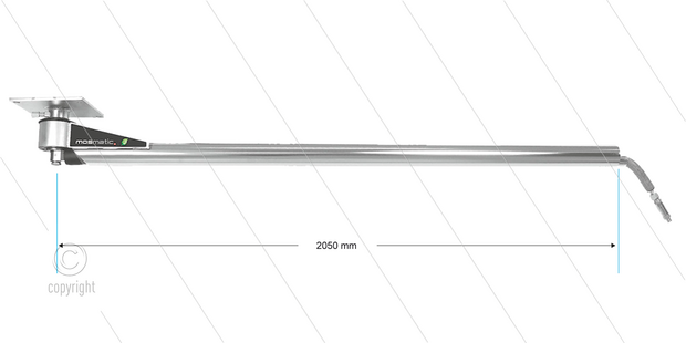 Mosmatic DKP - Zwenkarm plafond - L=2050mm - aansluiting in: 1/4&quot; bi x uit: 1/4&quot; bi