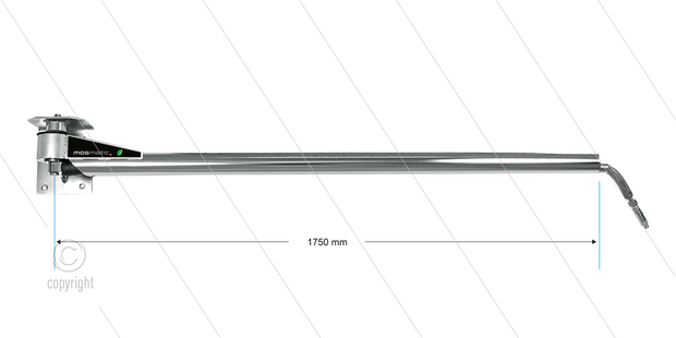 Mosmatic WAE - Zwenkarm wandmontage - L=1750mm - aansluiting in: 1/4&quot; bi x uit: 1/4&quot; bu