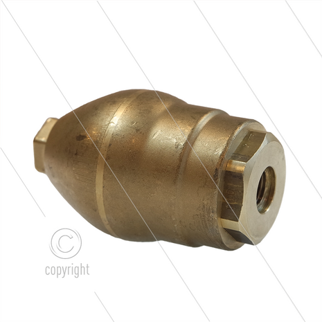 TN202 Vuilfrees 0.050 - 1/4&quot; bi - zonder rubber - 255 Bar - spuithoek 40&deg; - max 90&deg;C