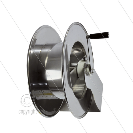 Ramex RVS 304 waterhaspel handbediend open model, AVM 9811 - 30mtr 1/2&quot; - 250 bar