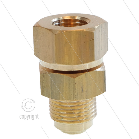 LR - Swivel - messing - kort - 220 Bar - 30 l/min - max 60&deg;C - 30 tpm - 1/4" bi x 3/8" bu