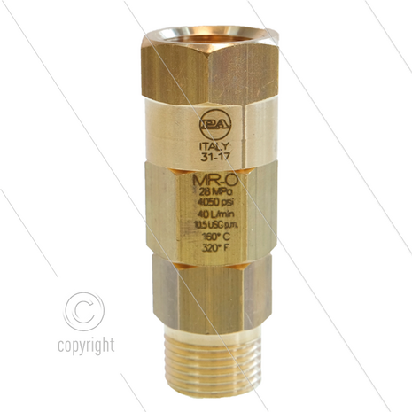 MR-O - Swivel - messing - 250 Bar - 40 l/min - max 90&deg;C - 30 tpm - 1/2" bi x 1/2" bu