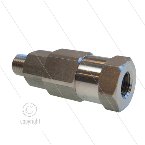 MR-I - Swivel - RVS - 350 Bar - 40 l/min - max 90&deg;C - 30 tpm - 1/4" bi x 1/4" bu - BSPT