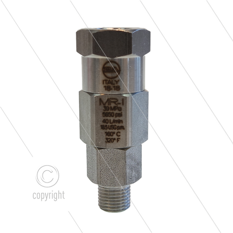 MR-I - Swivel - RVS - 350 Bar - 40 l/min - max 90&deg;C - 30 tpm - 1/4" bi x 1/4" bu - Npt