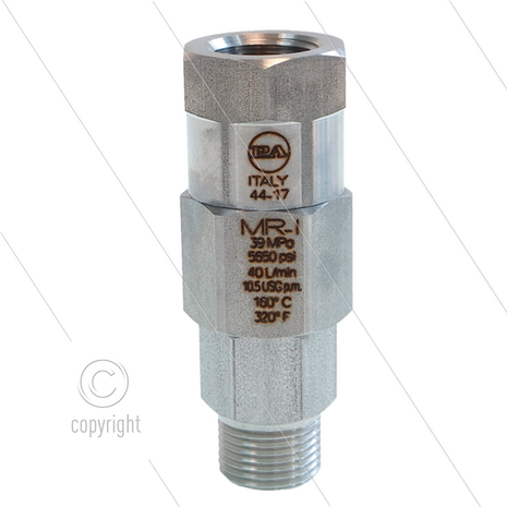 MR-I - Swivel - RVS - 350 Bar - 40 l/min - max 90&deg;C - 30 tpm - 3/8" bi x 3/8" bu