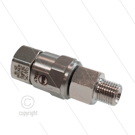 SW25 - Swivel - RVS / messing - 250 Bar - 40 l/min - max 90&deg;C - 30 tpm - 1/4" bi x 1/4" bu
