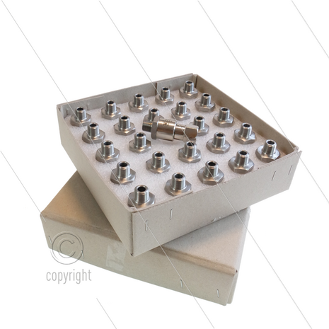 DGV Swivel - Box inhoud 25 stuks - recht - 1 lager - 1/4"bi x 1/4"bu - 275 Bar - NW6 - 30 tpm - max 120&deg;C - Afdichting NBR