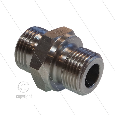 Verloopnippel - RVS - 3/8" bu x M18x1,5 bu (12L)